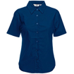 Fruit of the Loom Lady Fit Short Sleeve Oxford Shirt - Navy