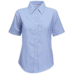 Fruit of the Loom Lady Fit Short Sleeve Oxford Shirt - Oxford Blue