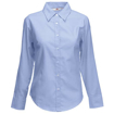Fruit of the Loom Lady Fit Long Sleeve Oxford Shirt - Oxford Blue