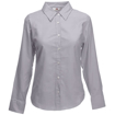 Fruit of the Loom Lady Fit Long Sleeve Oxford Shirt - Oxford Grey
