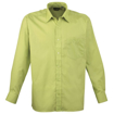 Mens Long Sleeve Poplin Shirt - Lime