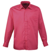 Mens Long Sleeve Poplin Shirt - Hot Pink