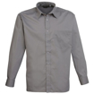 Mens Long Sleeve Poplin Shirt - Dark Grey