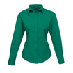 Ladies Long sleeve Poplin Shirt - Emerald