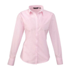 Ladies Long sleeve Poplin Shirt - Pink