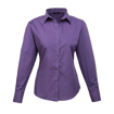 Ladies Long sleeve Poplin Shirt - Purple