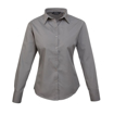 Ladies Long sleeve Poplin Shirt - Dark Grey