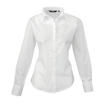 White Ladies Long Sleeve Poplin Shirt - White