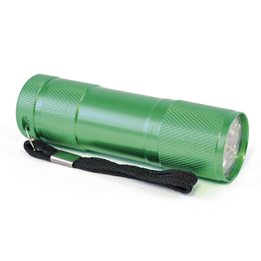 9LED Metal Torch - Green