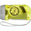 Self Charging Dynamo Torch - Transparent Yellow Can See Mechanism