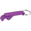Plastic Bottle Opener Keyring - Purple