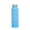 500ml Collapsible Silicone Water Bottles - Blue