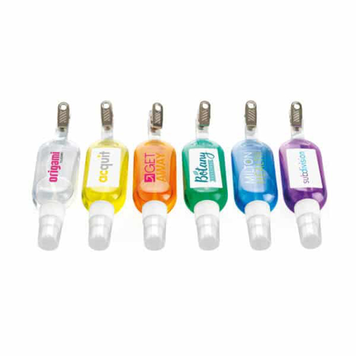 50ml Standard Clip Hand Sanitisers - Full Colour Range