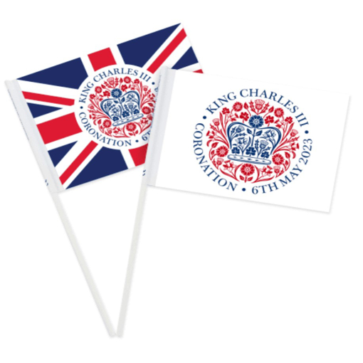 King's Coronation Eco Friendly Hand Flags