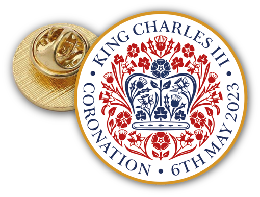 King's Coronation Pin Badges
