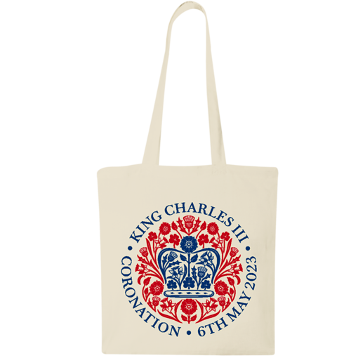 King's Coronation Printed Cotton Tote Bag