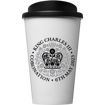 King's Coronation Americano Coffee Travel Mug - black and grey logo