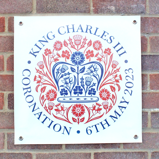 King's Coronation PVC Banners with Eyelets