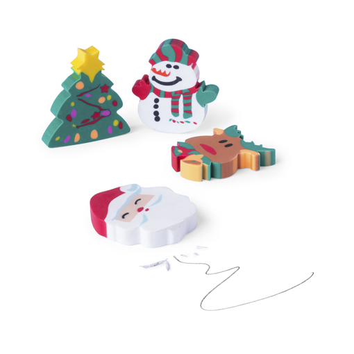 Promotional Christmas Eraser Set
