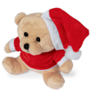 Promotional Plush Festive Teddy Bear with Santa Hat & Jumper