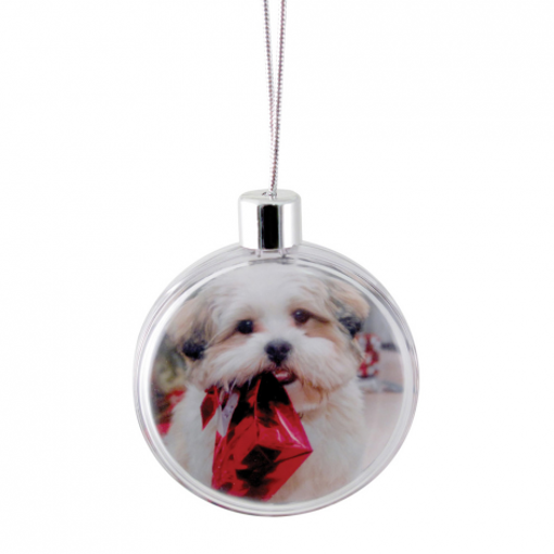 Christmas Photo Ornament - Round Branded