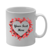 Valentine's Heart Printed Mug - White
