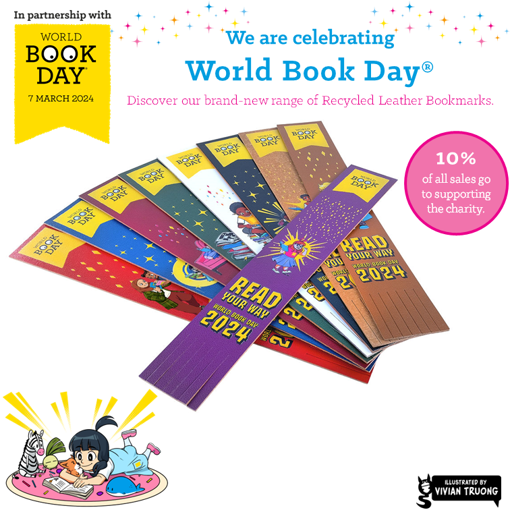 World Book Day Recycled Leather Bookmarks