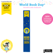 World Book Day Recycled Leather Bookmarks - Blue, design B