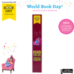 World Book Day Recycled Leather Bookmarks - Burgundy, design C