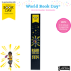 World Book Day Recycled Leather Bookmarks - Black, design G