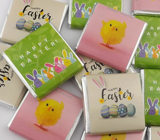 Happy Easter Neapolitan Chocolates - Silver Wrapper