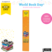 World Book Day Colour Recycled Leather Bookmarks - Undated - Stack of Books (Orange)