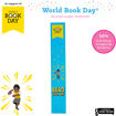 World Book Day Colour Recycled Leather Bookmarks - Undated - Young Boy Starburst (Blue)