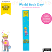 World Book Day Colour Recycled Leather Bookmarks - Undated - Boy With Pink Jumper (Blue)