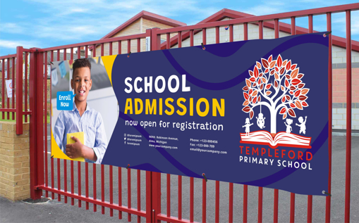 School PVC Banners with Eyelets