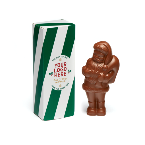 Christmas Big Chocolate Santa with Eco Flip Top Box